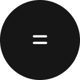 An image of a black circle with an equal sign inside.